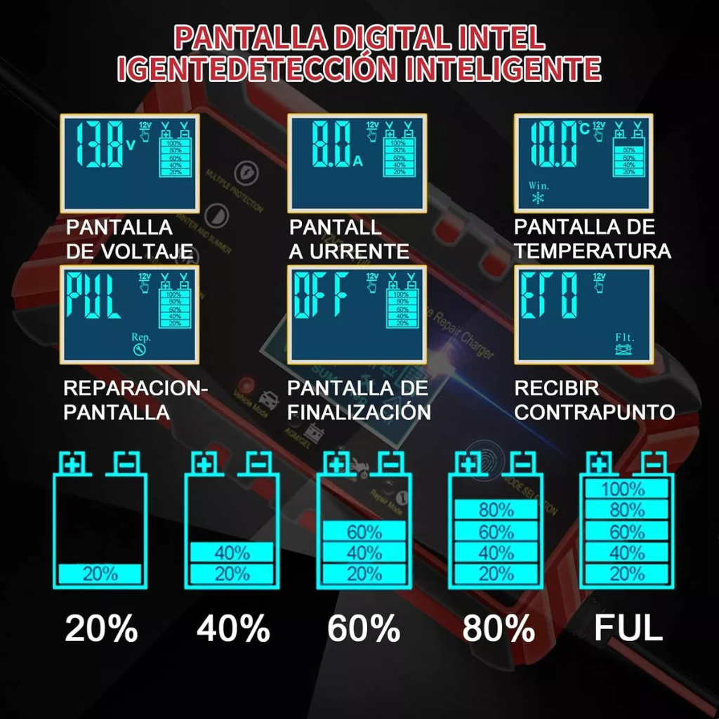 Cargador De Batería Pro -Inteligente y Rápido